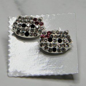 Silver(925) Hello Kitty Style Earrings